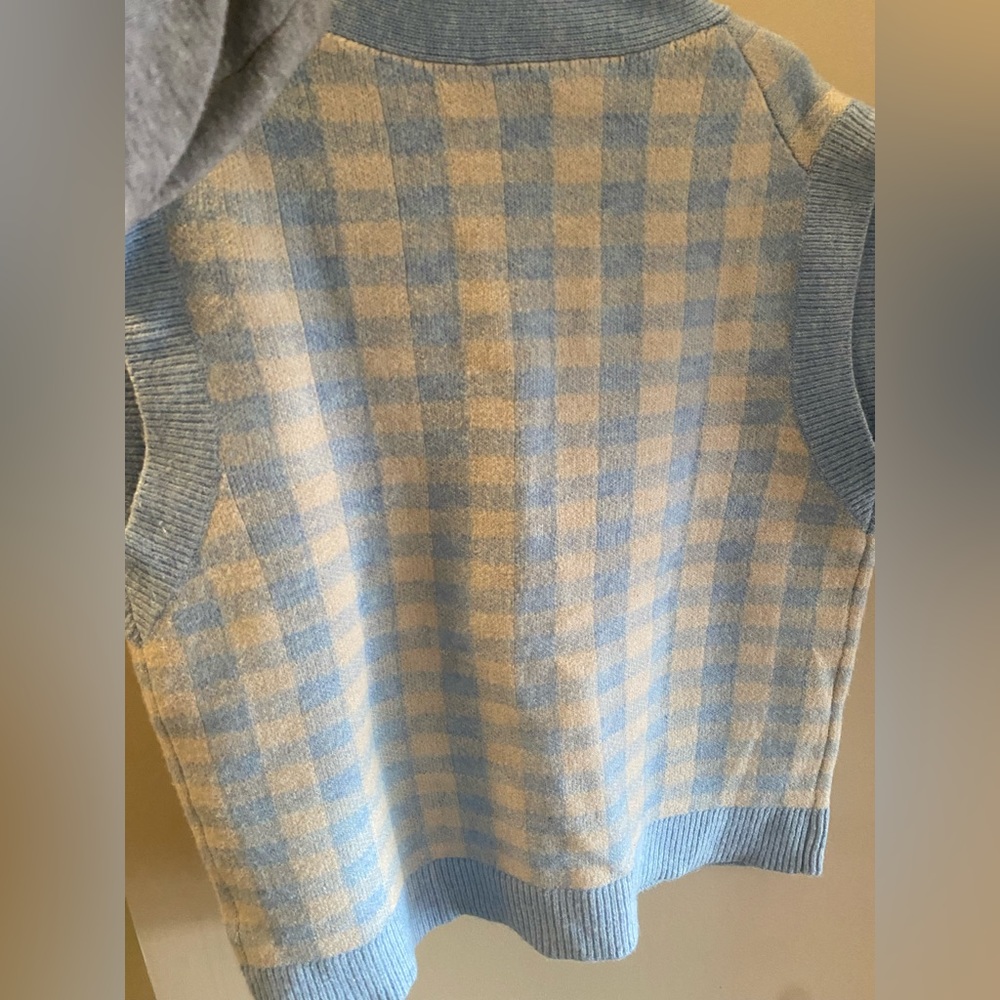 Zara Plaid Sweater Vest - Picture 7 of 8